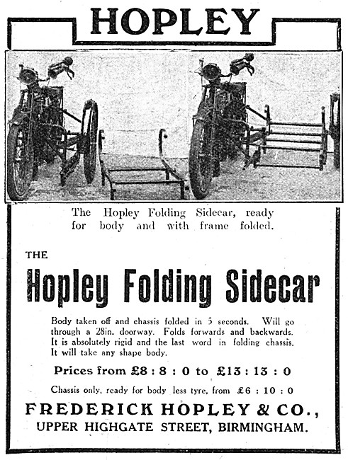 Hopley Folding Sidecars                                          