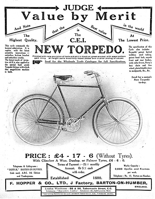 F.Hopper Bicycles & Motor Cycles                                 