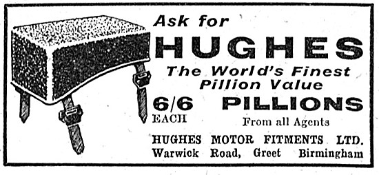 Hughes HMF Motorcycle Pillion Seats 1935 Products                