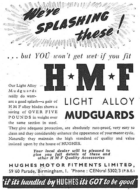 HMF Light Alloy Mudguards                                        