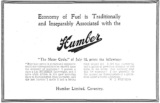 Humber Motor Cycles                                              