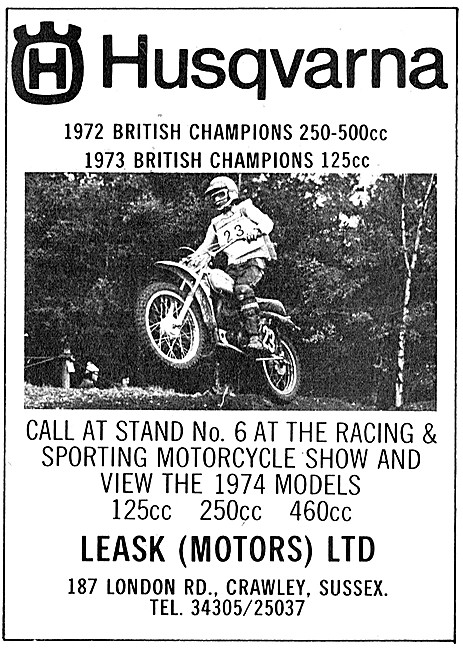 Leask (Motors) Husqvarna Motocross Machines 1974                 