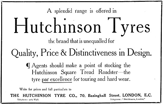 Hutchinson Motor Cycle Tyres                                     