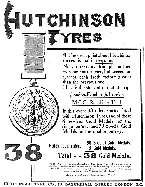 Hutchinson Motor Cycle Tyres                                     