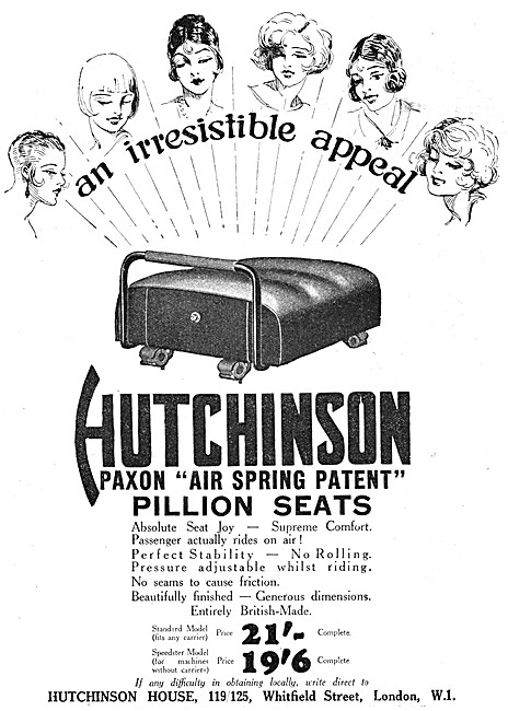 Hutchinson Paxon Air Spring Pillion Seat                         