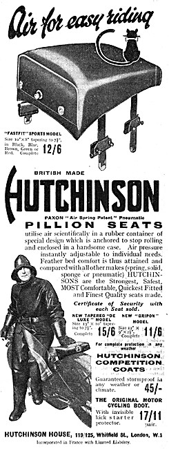 Hutchinson Fastfit Sports Model Pillion Seat - Paxon Air Spring  