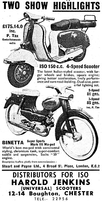 Iso 150 cc Motor Scooter - Binetta Super Sports Mk III Moped     
