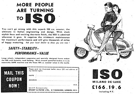 Iso Milano De-Luxe Motor Scooter 1960 Model                      