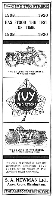 Ivy Two-Stroke Motor Cycles 1920                                 