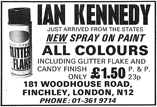 Ian Kennedy Motorcycle Accessories - Glitter Flake Paint         