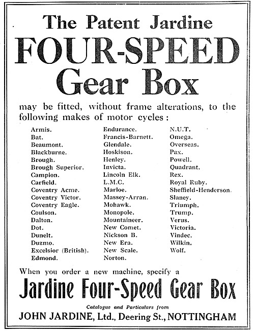 1921 Jardine Four-Speed Gearbox                                  