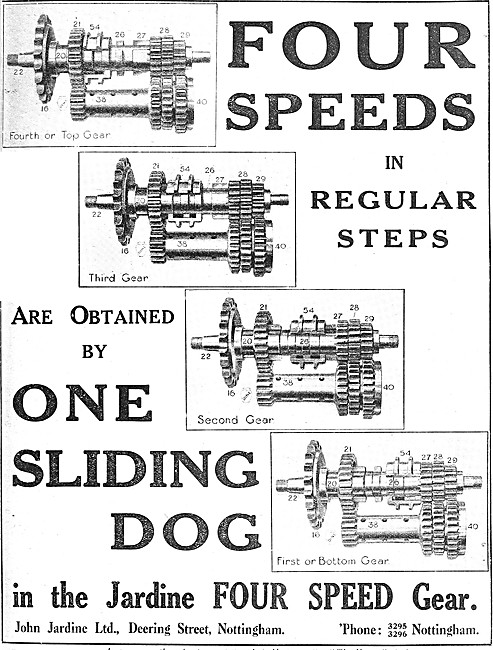 Jardine Gears For Motorcycles 1922                               