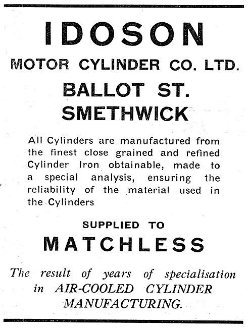 Idoson Air-Cooled Cylinder Castings Smethwick                    