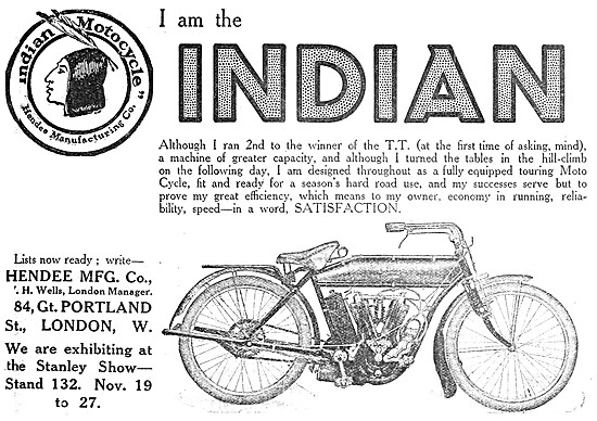 1909 V Twin Indian Motor Cycle                                   