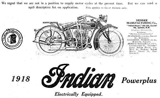 Indian Powerplus Motor Cycle 1918                                