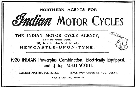 Indian Powerplus Motor Cycle Combination 1919                    