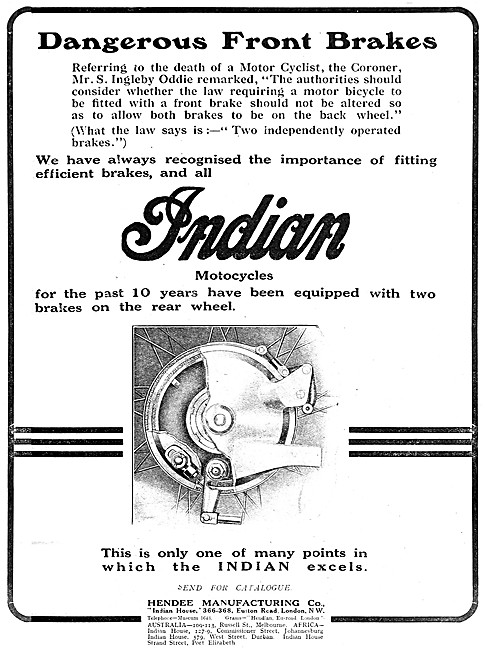 Indian Motor Cycles 1920                                         