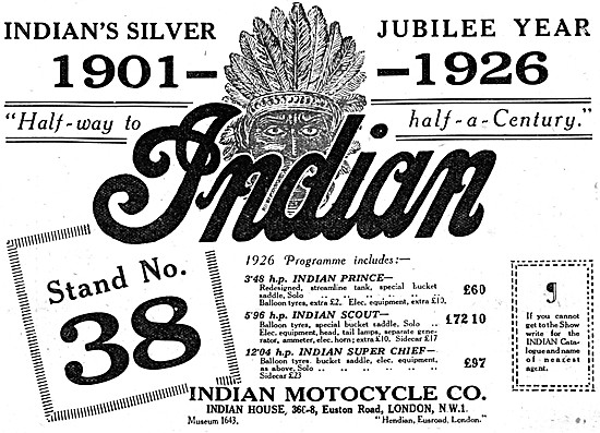 Indain Motorcycles - Indian Prince - Indian Scout - Indian Chief 