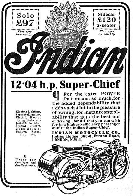 1926 Indian 12.04 hp Super-Chief Motorcycle                      