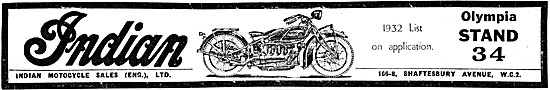 Indain Motorcycles 1931 Advert                                   