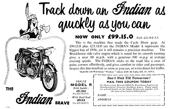 Indian Brave Motorcycle 250 cc                                   