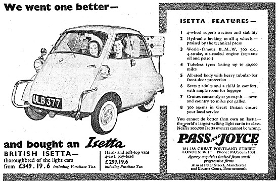 British Isetta Bubble Car - Isetta Four Wheel Microcars          
