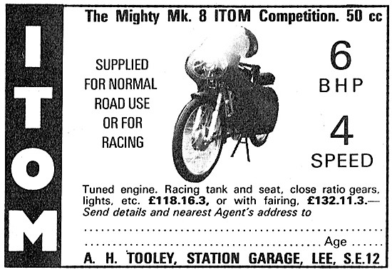 A.H. Tooley: Itom Mk 8 Competition 50cc                          