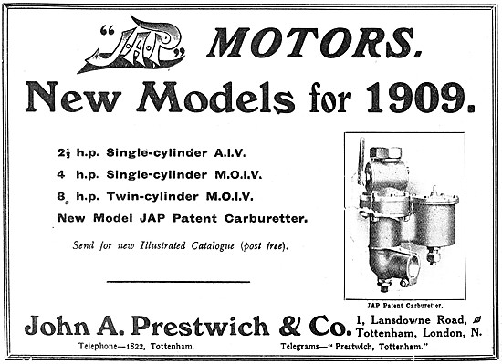 J.A.P. Motor Cycle Engines - JAP Engines                         