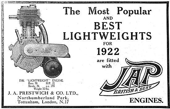 J.A.P. Motor Cycle Engines - J.A.P..Engines 1920s                