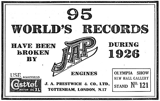 J.A.P. Motor Cycle Engines - JAP Engines                         