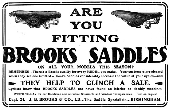J.B.Brooks Saddles 1906                                          