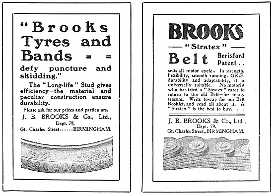 J.B.Brooks Motor Cycle Tyres & Drive Belts - Brooks Belts        