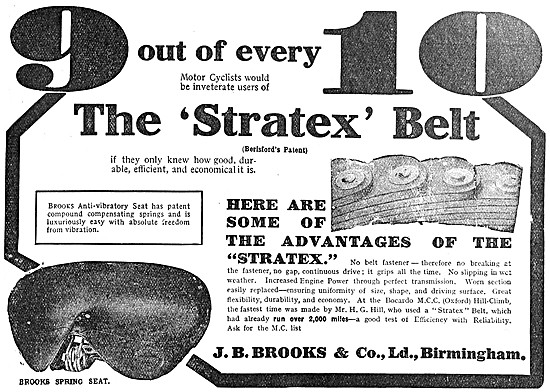 J.B.Brooks Stratex Drive Belts - Brooks Belts                    