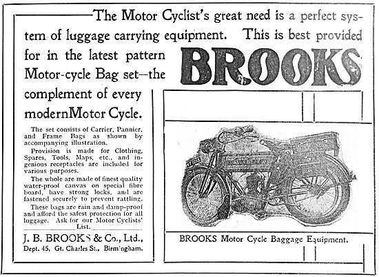 J.B.Brooks Motor Cycle Panniers & Frames                         