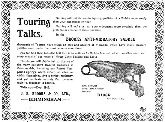 J.B.Brooks Motor Cycle Saddles                                   