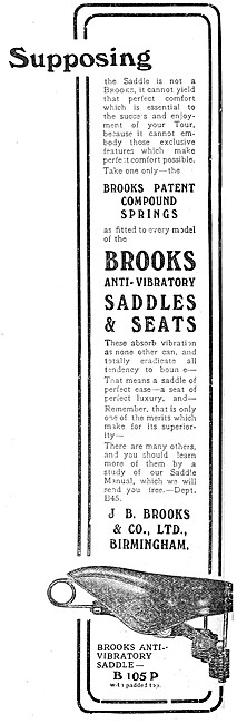 J.B.Brooks Motor Cycle Saddles & Seats                           