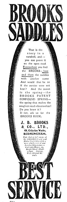 J.B.Brooks Motorcycle Saddles                                    
