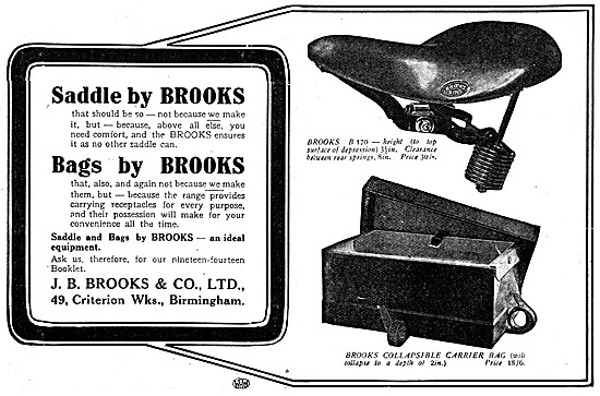 J.B.Brooks Motor Cycle Saddles - Brooks Leather Motor Cycle Parts