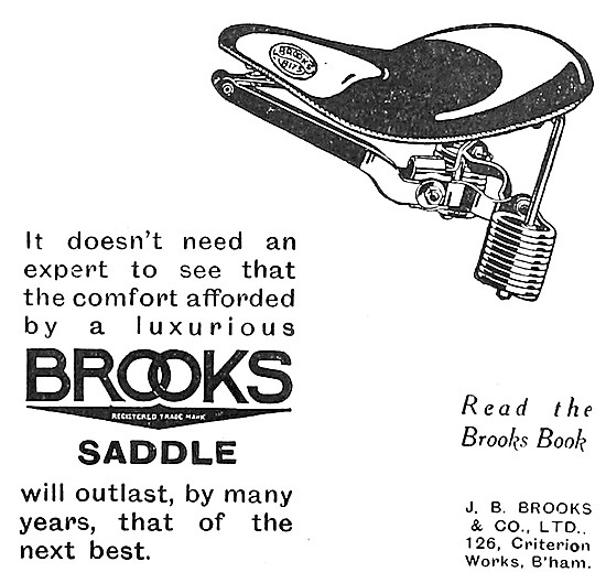 1921 J.B.Brooks Motorcycle Saddle                                
