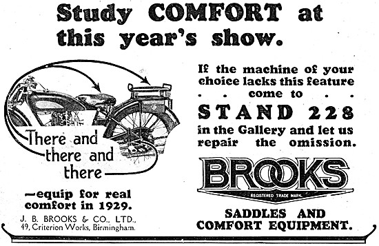 J.B.Brooks Motor Cycle Saddles & Accessories                     