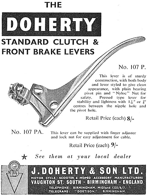 Doherty Standard Brake & Clutch Lever                            