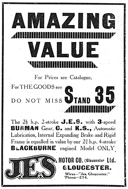 J.E.S.Motor Cycles - 1923 JES Motor Cycles                       