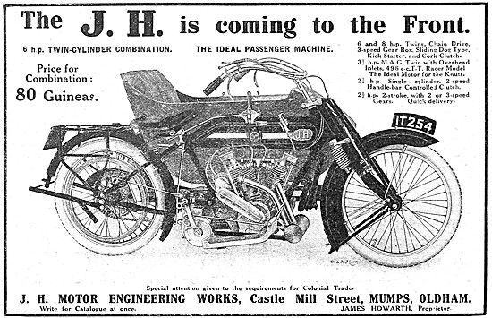 J.H.6 hp Motor Cycles & Combination                              