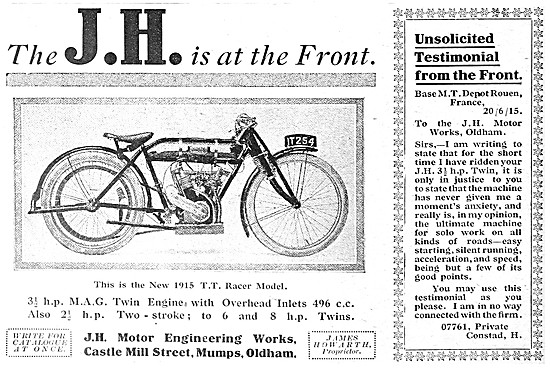 J.H.7 hp TT Racing Motor Cycle                                   