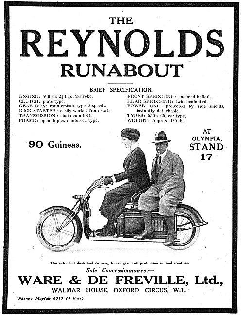 The Reynolds Runabout Motor Cycle 1920                           