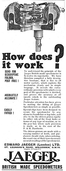 Jaeger Motor Cycle Speedometers                                  