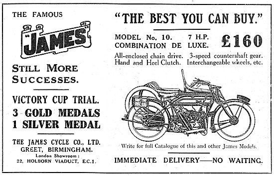 James Model 10 Motor Cycles 1922                                 