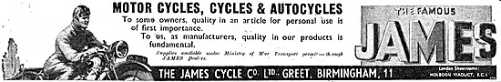 James Motorcycles 1943 Advert                                    