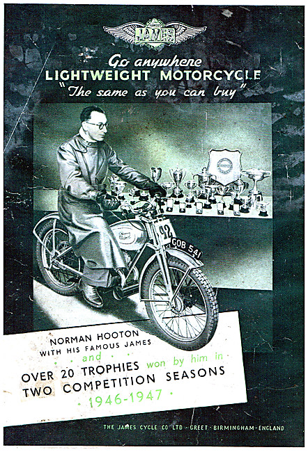 James Motorcycles - Norman Hooton James Trials Winner            