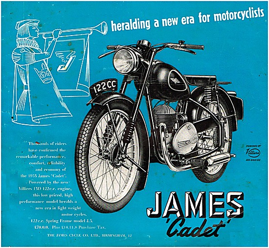 1953 James Cadet Motor Cycle 125 cc                              